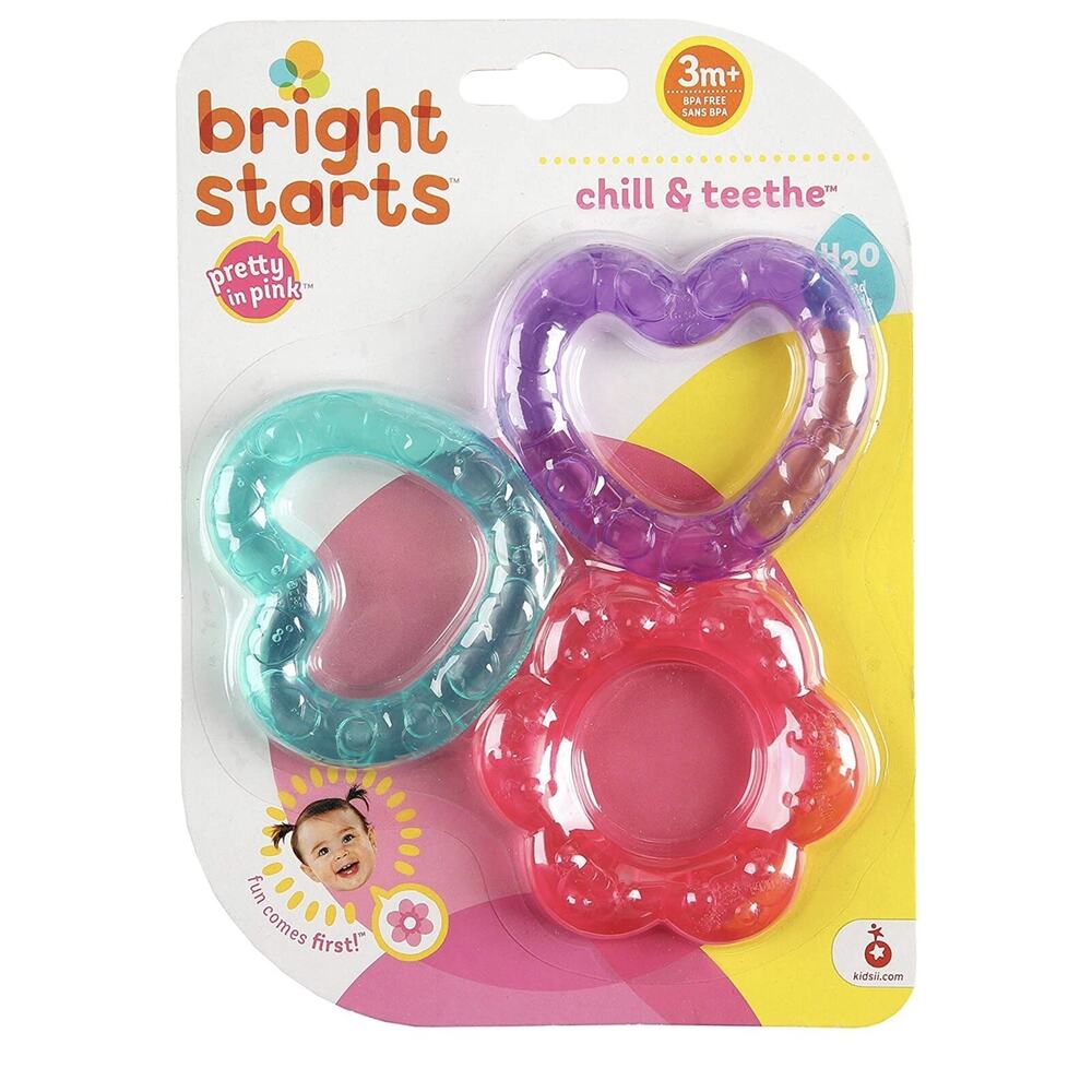 Bright Starts Chill & Teethe BPA-Free Teething‎ Toy, Ages 3 Months+ (set Of 3)